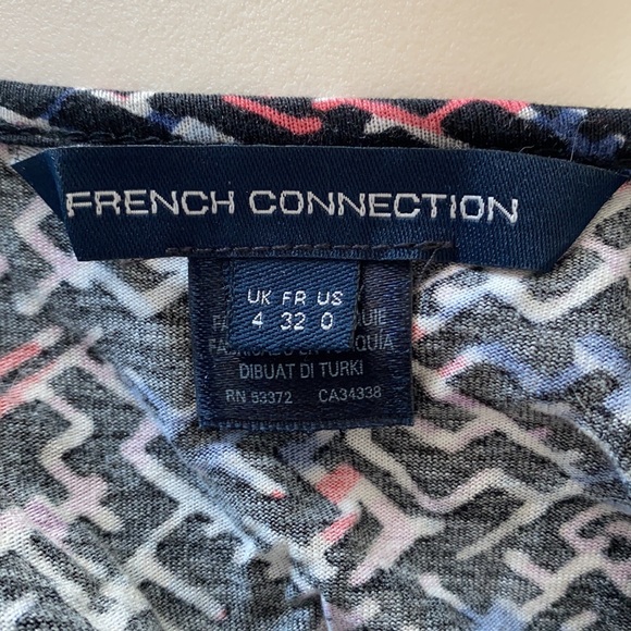 French Connection sleeveless dress.  Fun pattern.  Size 0. - Picture 4 of 4